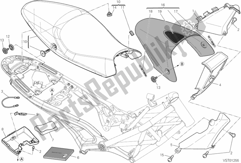 Wszystkie części do Siedzenie Ducati Monster 795 ABS EU Thailand 2014